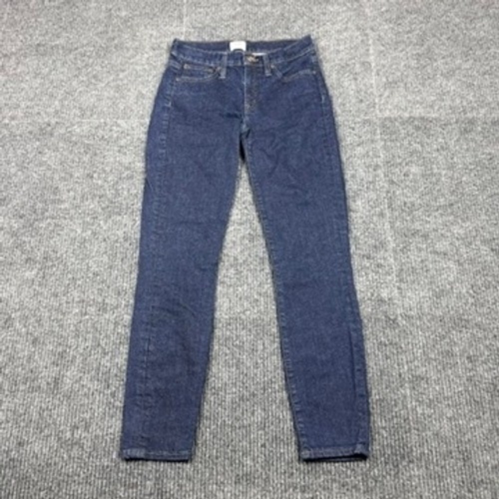 J.Crew 8 Inch Toothpick Skinny Jeans Dark Wash Indigo H0189 Size 26